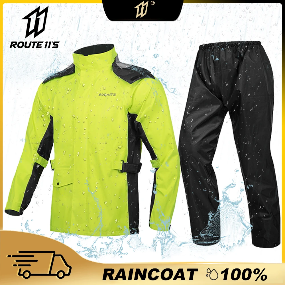 Rain Coat Men Jacket Pants Women Raincoat For Motorcyclist Waterproof  Camping Fishing Clothing Motorcycle Raincoat Hiking Coat