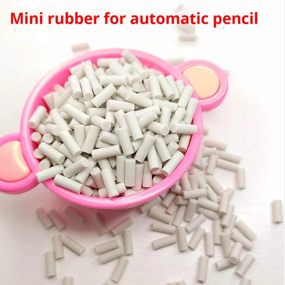 pencil eraser 50 Pcs Automatic Pencil Eraser Mini Small White Eraser 12*4 mm Mini Eraser Hidden Eraser Design Pencil Stationery shop
