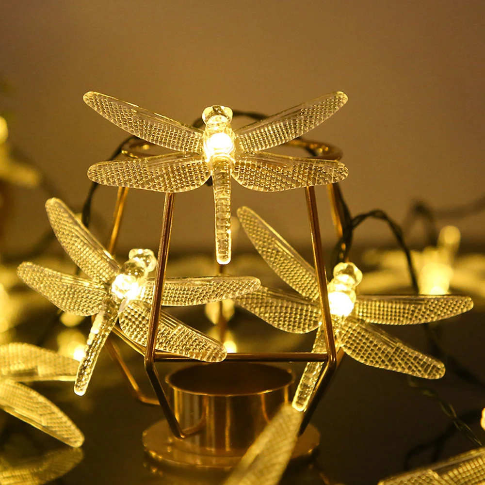 

Fairy Light String Battery Powered Dragonfly LED Lamp for Holiday Christmas Birthday Party Garden Lawn Room Window Decoration