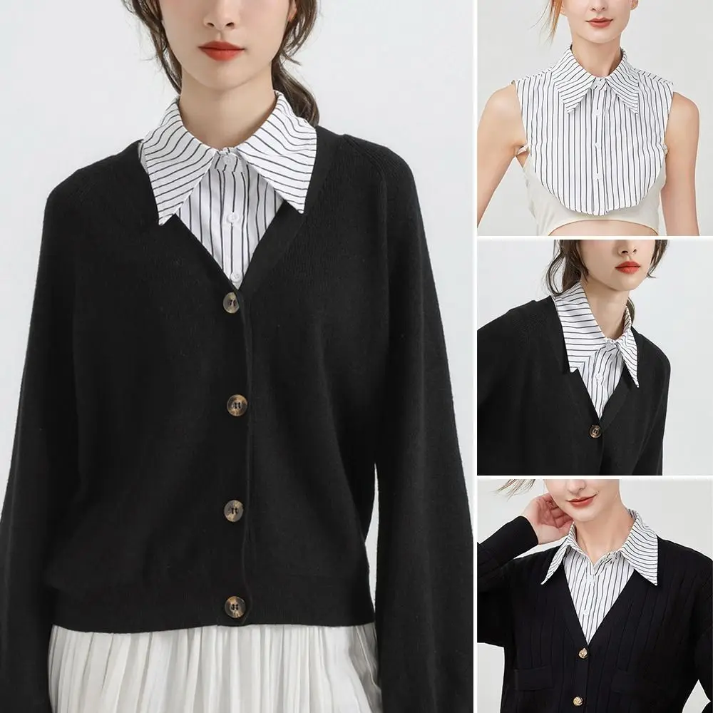 Women Detachable Cotton Shirt Fake Collar Blouse False Collar Clothes Accessories Lapel