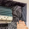 60~100cm 23.6~39.3in Large Black Air Conditioning Cleaning Bag Cover Wall Mounted Waterproof Dust Washing Protector Cleaner Kit 5