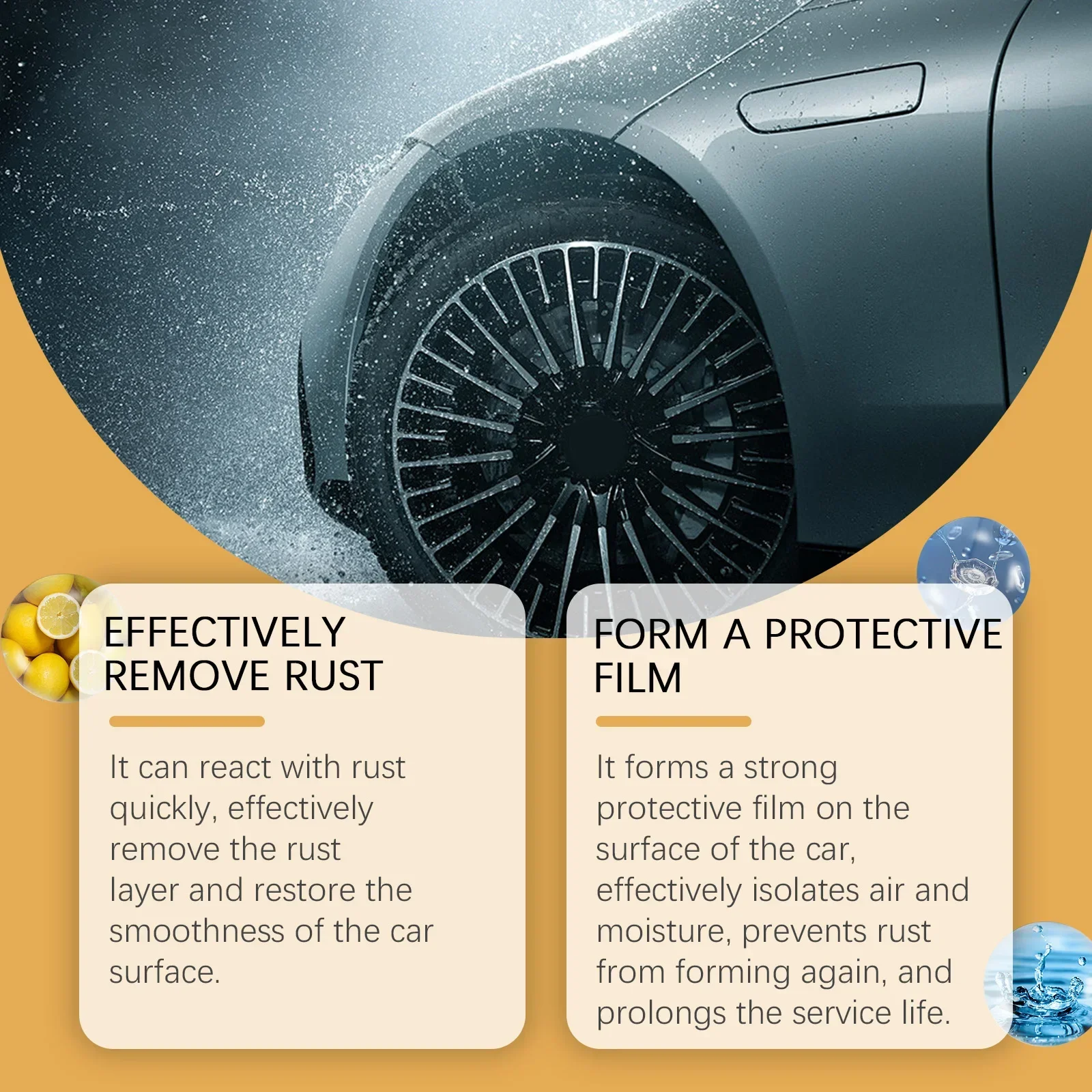 Heavy Duty Rust Remover Spray For Auto Metal Parts