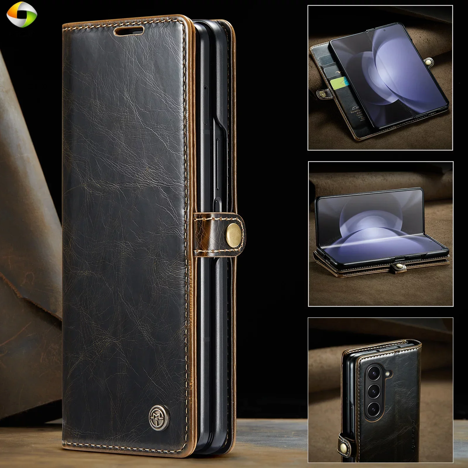 

Матовый кожаный деловой Чехол-бумажник для Samsung Galaxy Z Fold 5 Fold4 Fold3 Fold5 Fold 4 3