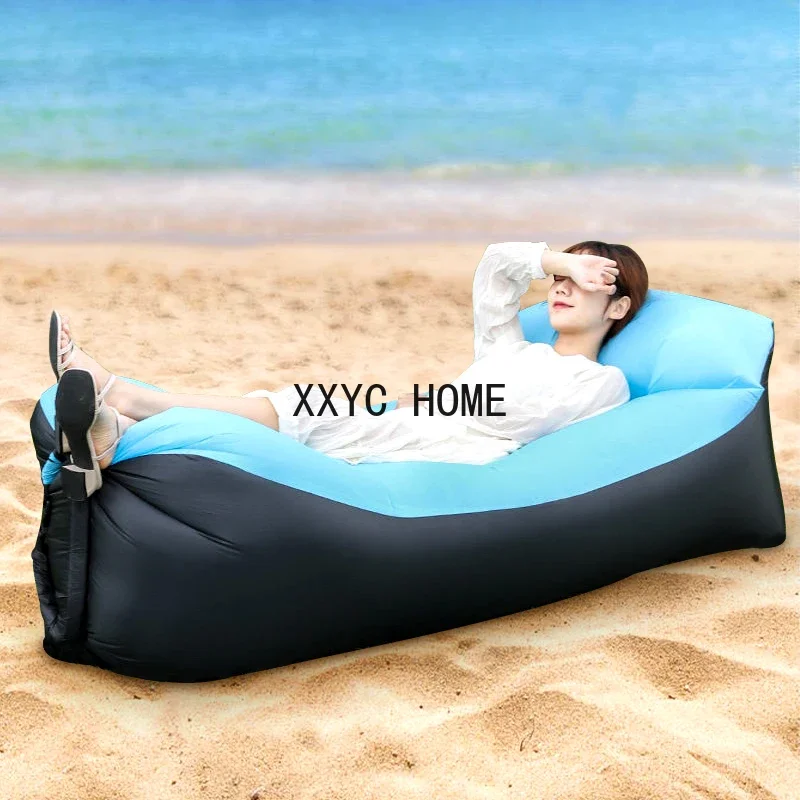 

Fast Inflatable Outdoor Bean Bag Sofa Adult Camping Air Lounger Single-person Beach Sleeping Bag Portable Foldable Air Lazy Bed