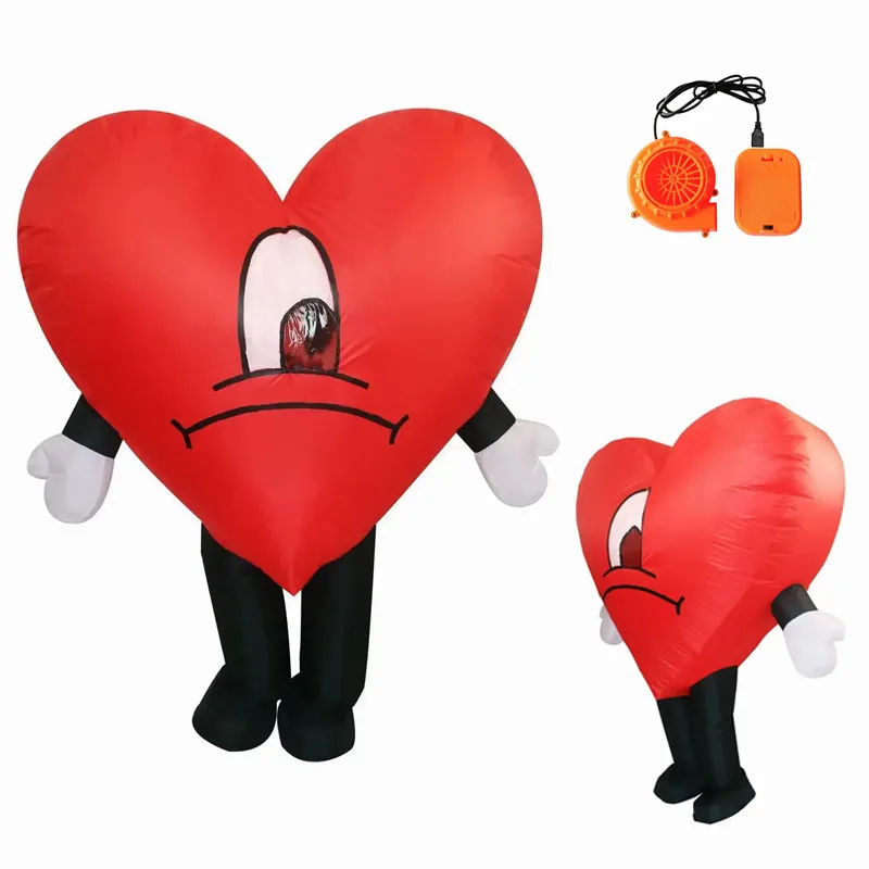 

Valentine's Day Red Love Heart Props Performance Inflatable Love Costume Atmosphere Performance Xmas Prop Birthday Wedding Gift