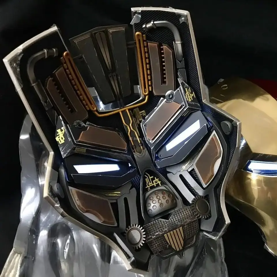 手作りのアイアンマンヘルメット,シルバーカラー,フェイスアーマー