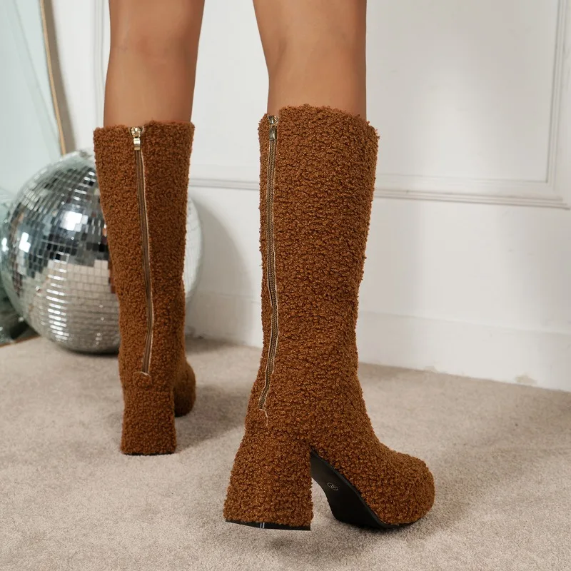 2024 Winter Boots for Women Platform Shoes New Woman Knee High Boots Ladies High Heels Thigh High Boots Shoes