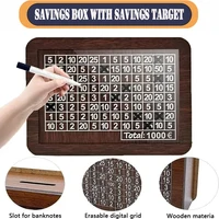 Money Box Wooden Piggy Bank Money Container for Cash Saving Treasure Coin Case 1000/5000/10000 Euro Helps The Habit of Saving 2