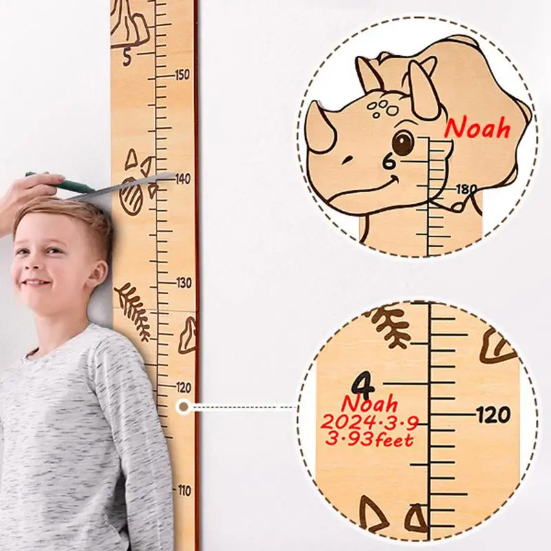 pvc children height chart Cartoon wall Mounted stickers for home use with accurate measurement Growth Chart Record Ruler