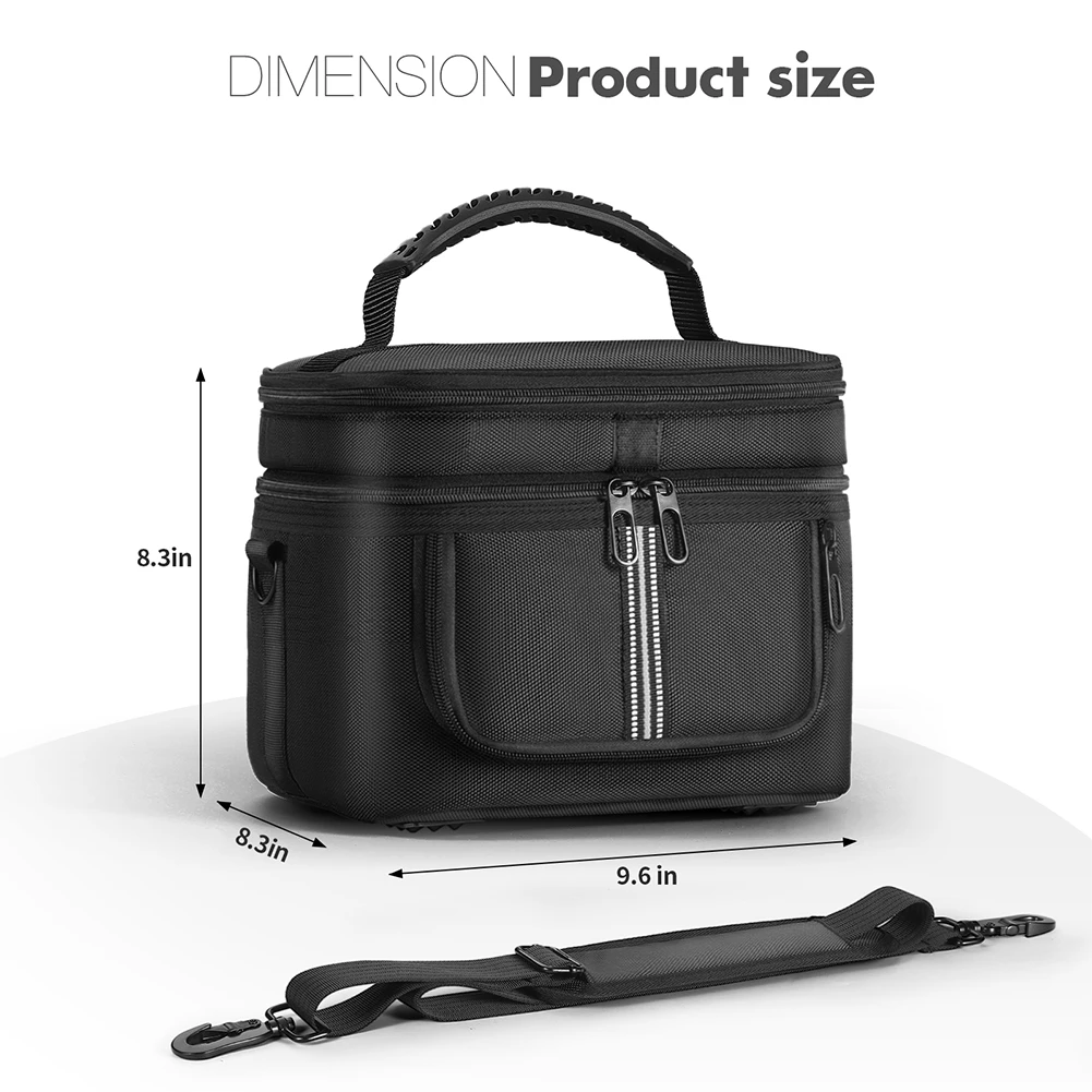 Carrying Case for Ef Ecoflow River 2 Travel Carrying Bag Protective Case Dustproof Multiple Pockets with Shoulder Strap & Handle