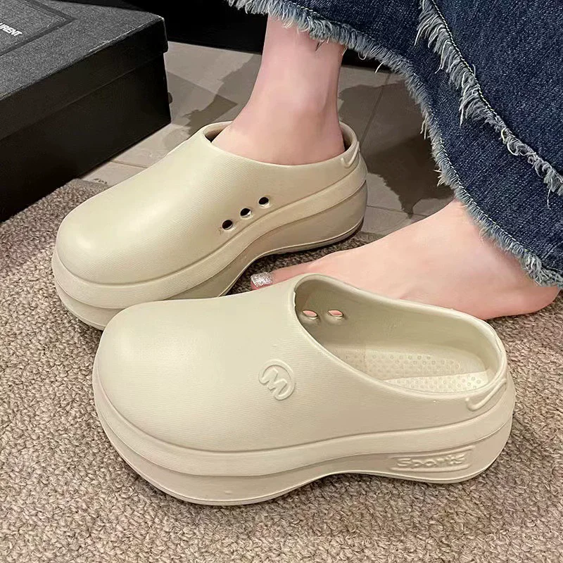 Women‘s Clog Slippers Summer WaterProof Nurse Shoes Chunky Garden Shoes For Women Slip On Sandals EVA Platform Thick Mules New 5
