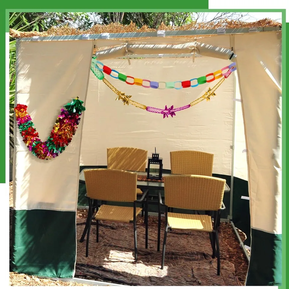 Colorful Sukkot Garland Decorations Set with Paper Chains