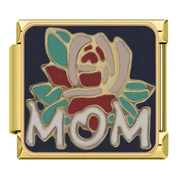Elegant Be Mine Flower Charm for Stainless Steel Bracelet Jewelry (DJ101 H)