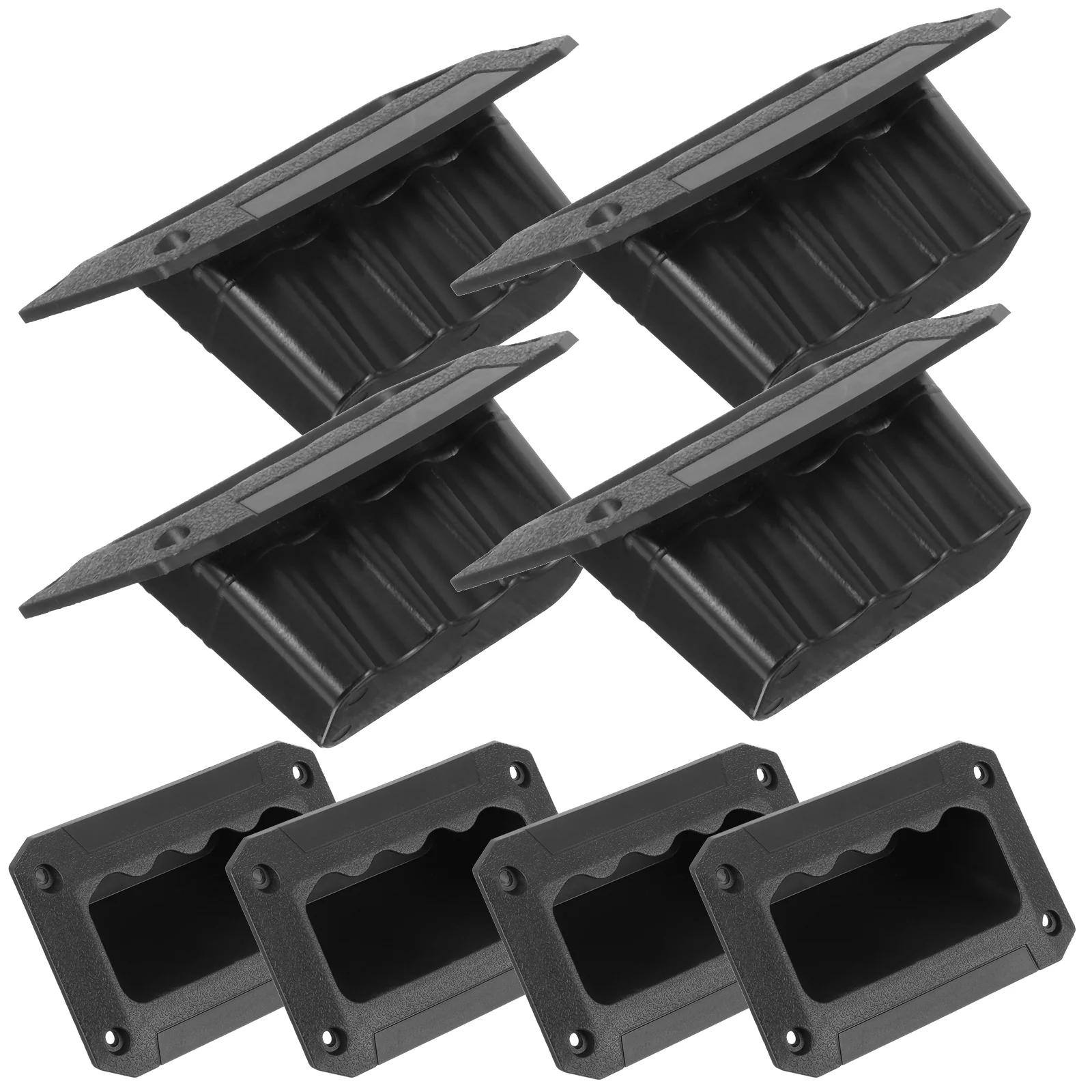 Amplifier Rack Handle 8 Pcs Stereo Handle Black Cupboard Handles Speaker Strap Old Fashioned ...