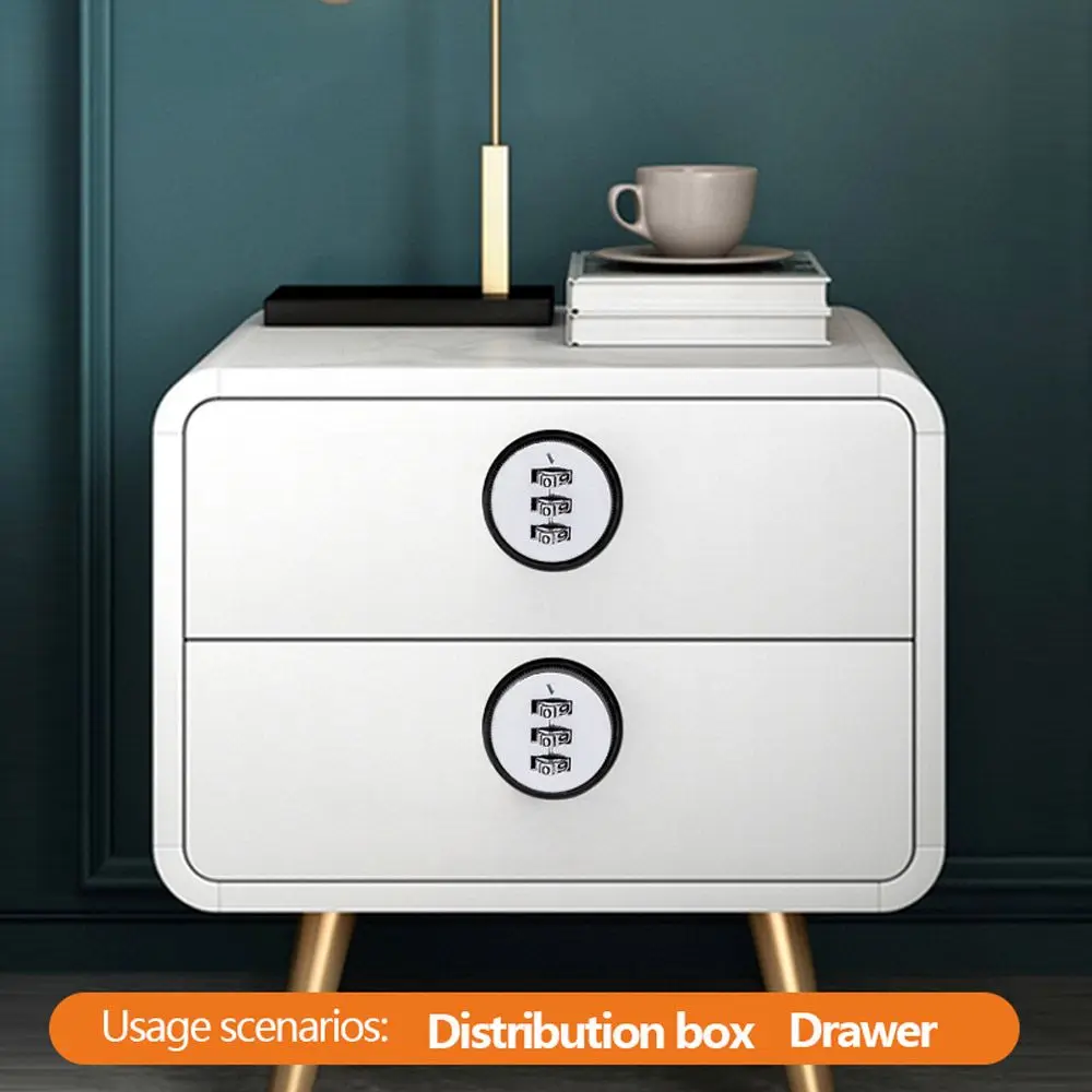 Smart cam code lock 20mm 3 digit combination for cabinet door drawer