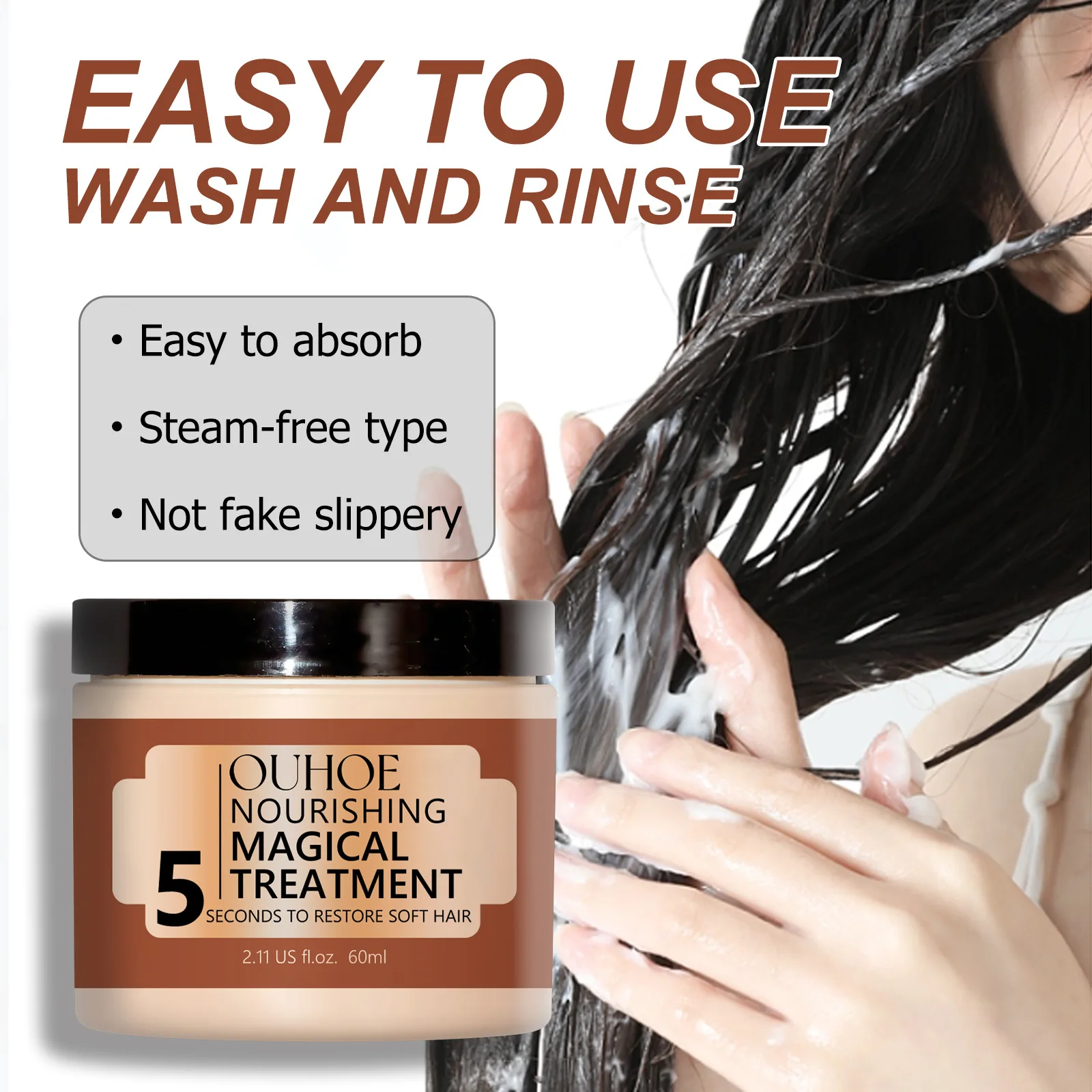 coconut oil, nourishing hair mask, magic treatment, deep conditioning, moisturizer, scalp, split ends, repair, anti-frizz hair mask Split End Repair - product feature