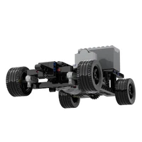 MOC Electronics Drift Chassis Double Motors Rear Wheel Drive Technical Cars RC Motorized STEAM Building Blocks Educational Toys 6