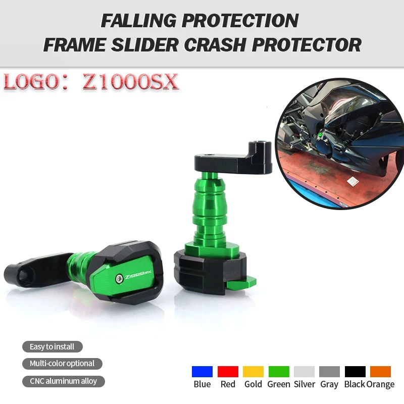 

For KAWASAKI Z1000SX 2011 2012 2013 2014 2015 2016 Motorcycle CNC Falling Protection Frame Slider Fairing Guard Crash Protector