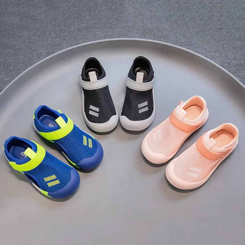 Kids Mesh Sandals Toes Capped Boys Girls Casual Shoes Soft Sole Summer Children Fashion Beach Shoes Anti-Slip Wear-resistant_voghion.com