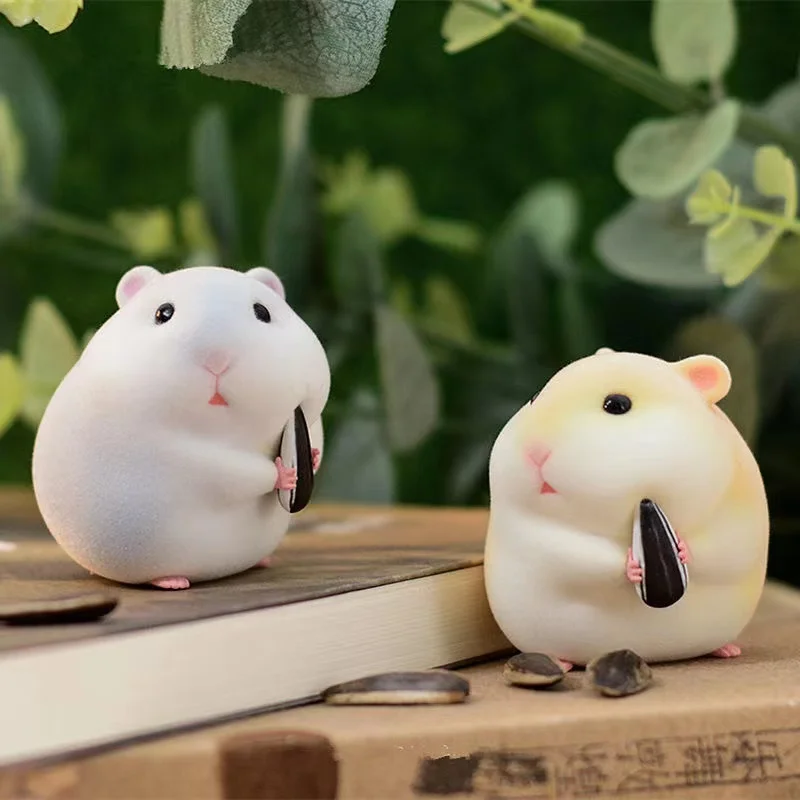 

Милая мышка для ног, глухая коробка, игрушки, Флокированная кукла, Lucky Mystery Box, животное, модель автомобиля, украшение для рабочего стола, подарок на день рождения для детей