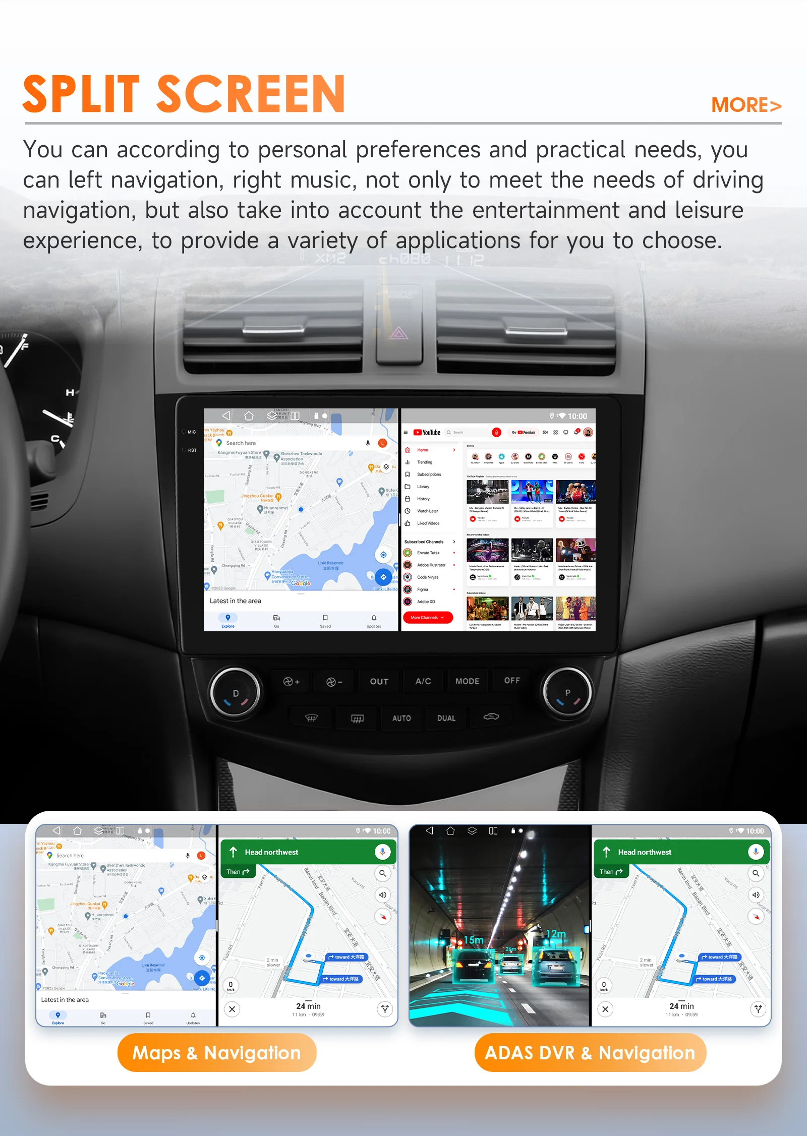Hizpo Android 14 Für Honda ACCORD 7 2003-2007 4G Wifi Auto Radio Stereo Multimedia Player Carplay QLED bildschirm DSP RDS 360 Kamera – Detail 35