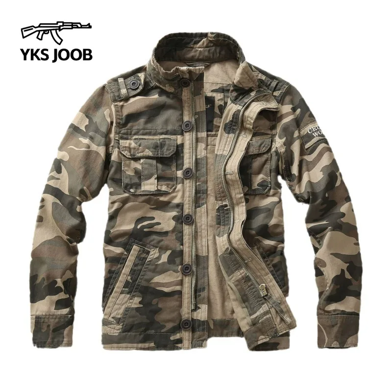 Veste cargo camouflage 2024 homme - Loose fashion pêche - Manteau militaire tactique résistant