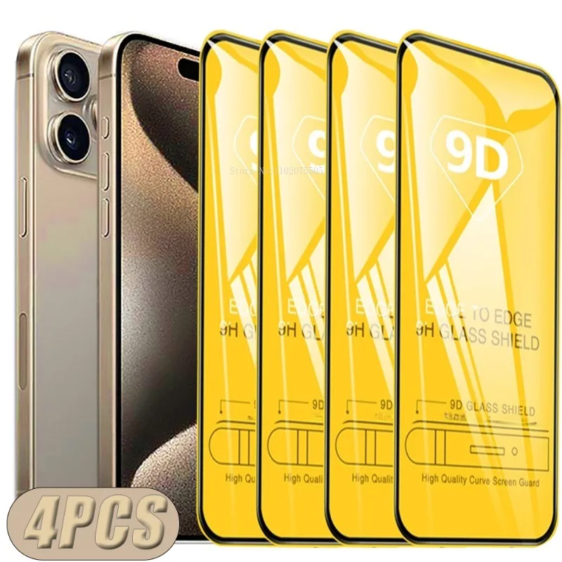 

Закаленное стекло 9D для iPhone, защита экрана с полным покрытием для iPhone 15 14 Pro Max 13 12 Mini 11 Pro Max XS Max XR 7 8 14 15 Plus