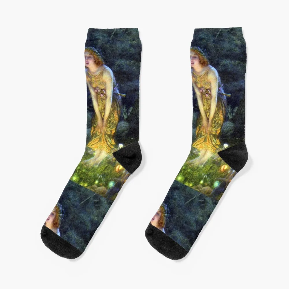 

Midsummer Eve - Edward Robert Hughes Socks soccer anti-slip hiphop Argentina Socks Ladies Men's