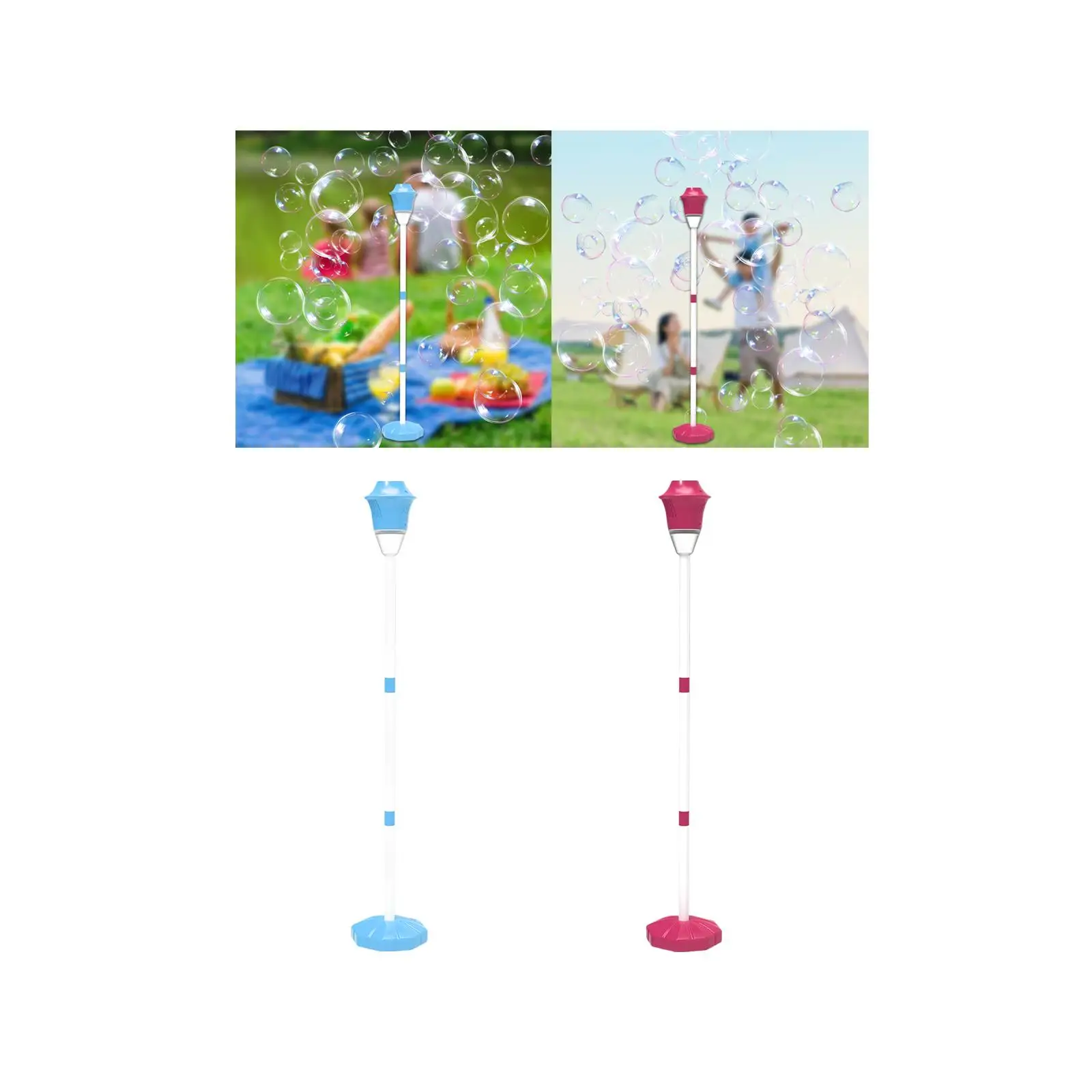 Vertical Bubble Maker 47'' Height Leakproof with Lights & Music Summer Toys for Birthday Party Favors Summer Party Holiday Gifts 4