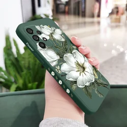 Wild Flowers Premium Phone Case for Samsung A14 4G(5G) (Dark Green)
