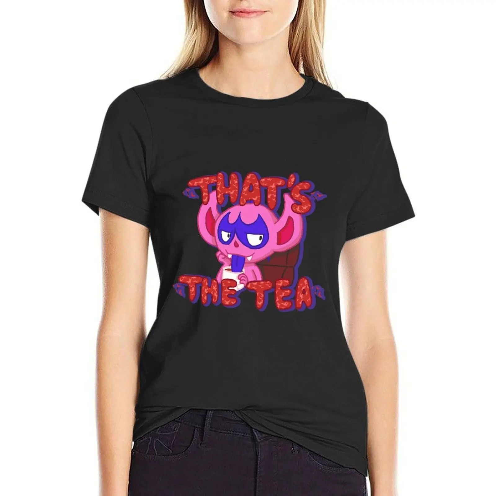 

Impidimp Tea T-Shirt plus size tops funny Womens clothing