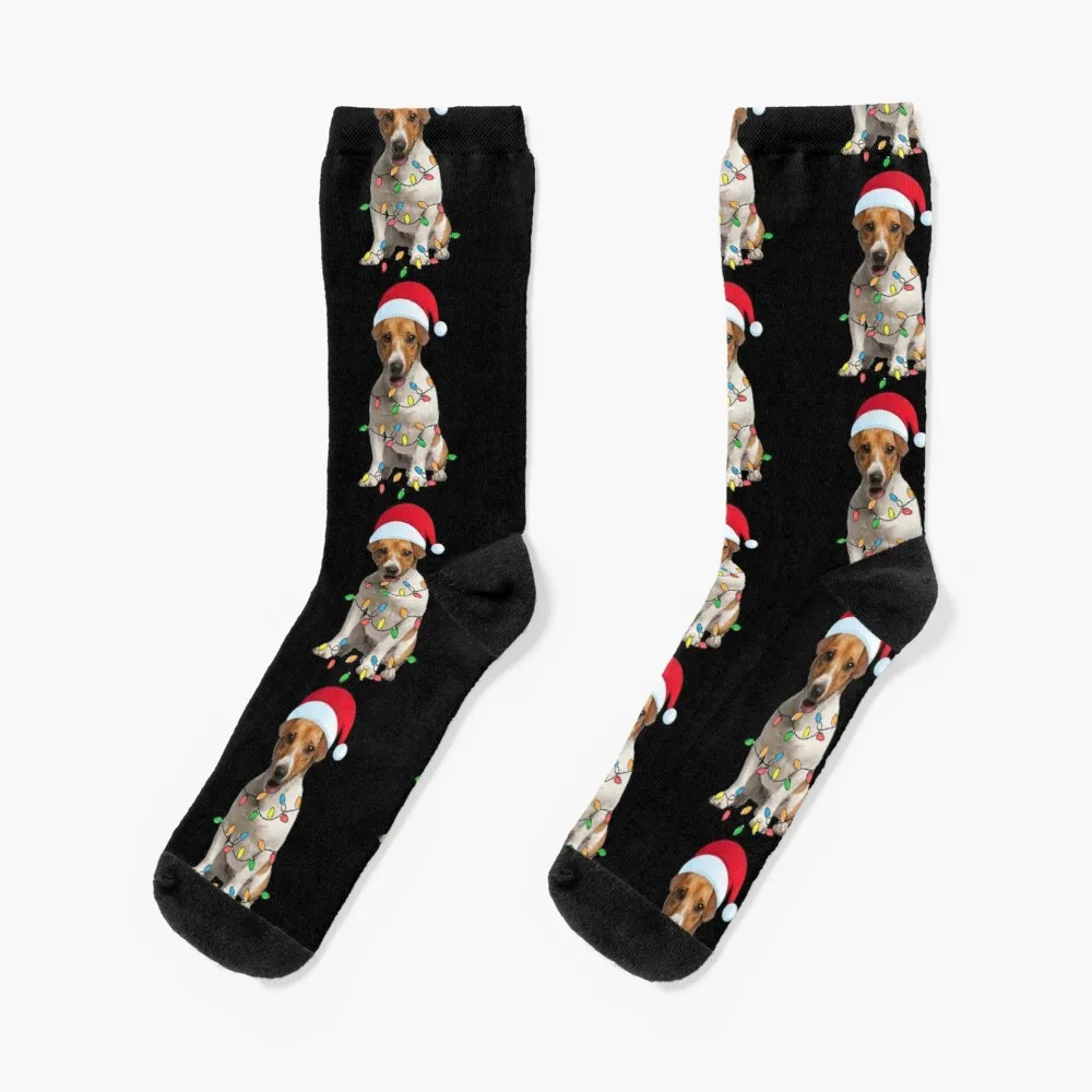 

Christmas Jack Russell Terrier Socks Sport Socks Men Black Socks