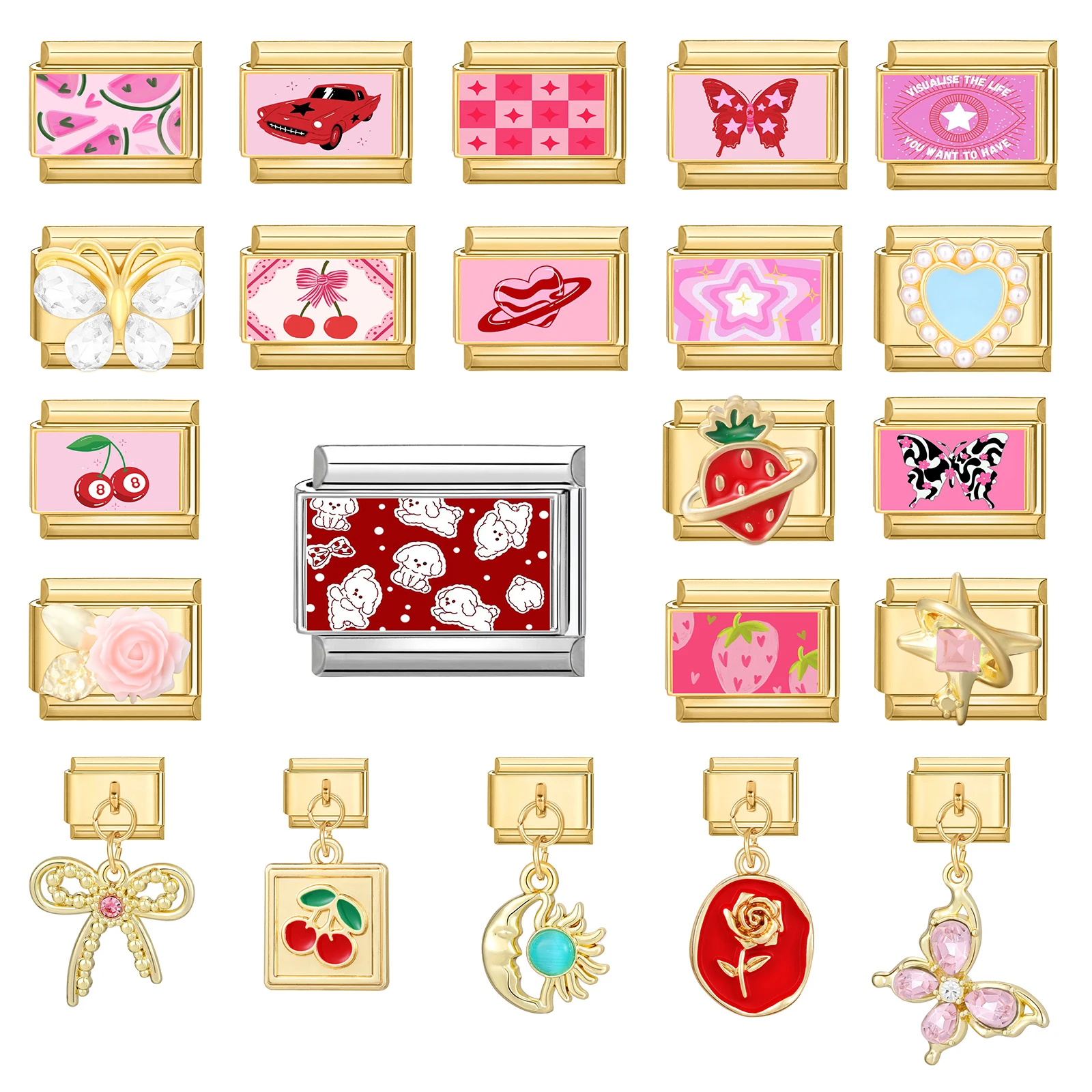 Pink Red Series Bracelet DIY Making