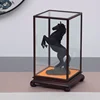 Purple Sandalwood Display Stand Glass Cover Decorations Display Box Dust Cover Storage Box Decorative Tray Closet Organizer 3