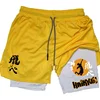 Anime Haikyuu Shorts Quick-drying Fitness Performance Shorts For Men Sport Workout Training Bodybuilding Volleyball GYM Shorts 4