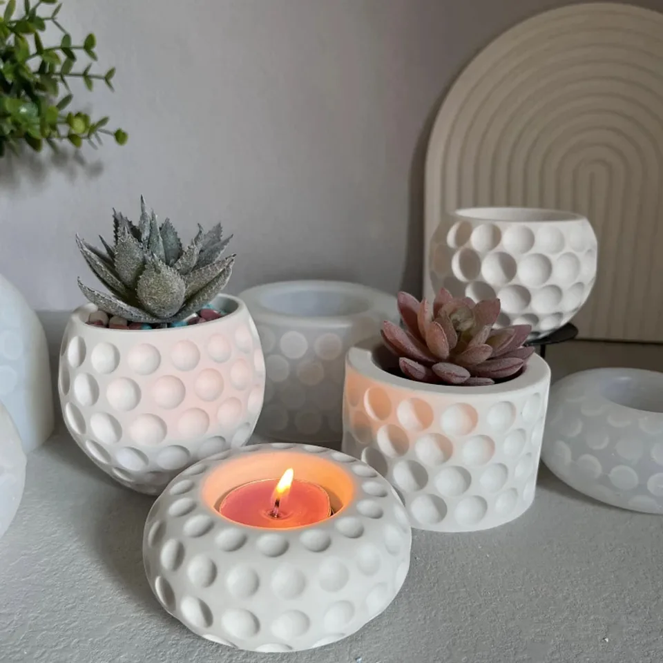 Moule En Silicone Alimentaire Pour Créer Des Pots à Bougies En Résine époxy – Idéal Pour Décoration Maison, Cadeaux DIY Et Loisirs Créatifs - 5