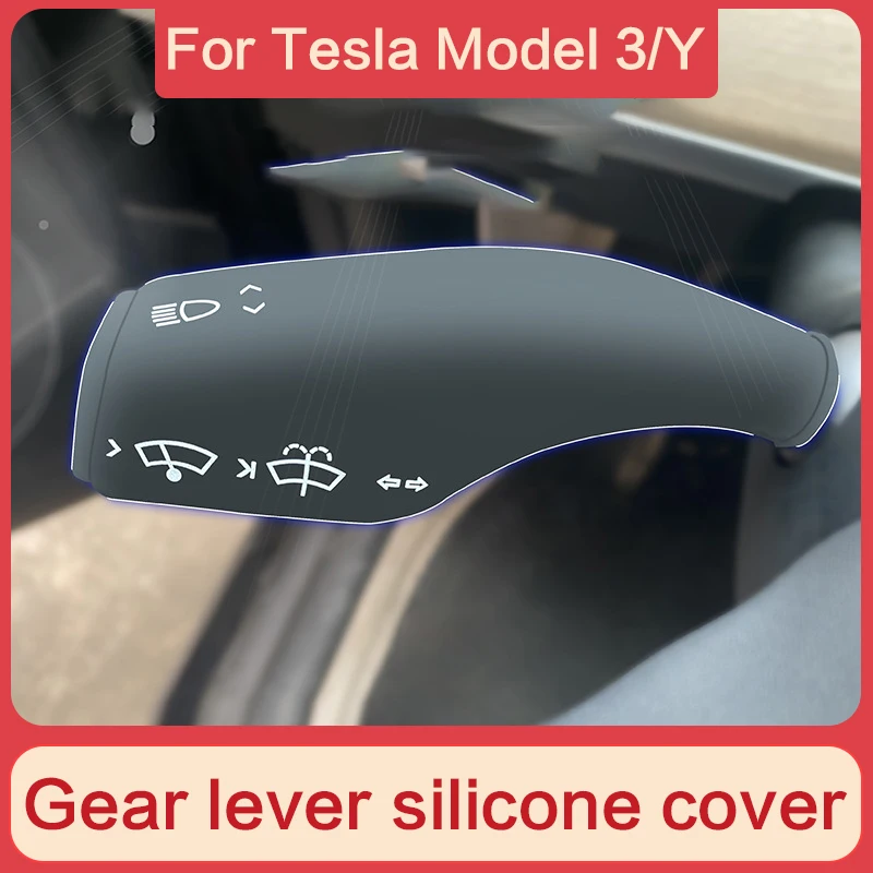 

Чехол для рычага переключения передач Tesla Model 3/Y, Защитная крышка для рычага стеклоочистителя, аксессуары для модификации интерьера