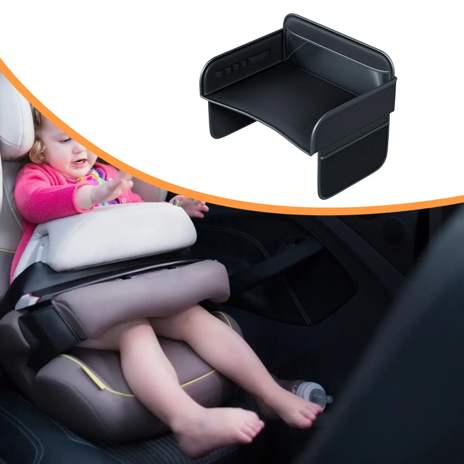Kids Travel Tray Children Dining Table Water Resistant Carseat Table Tray