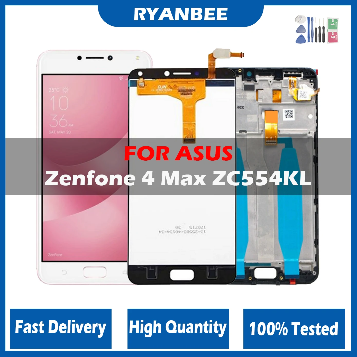 

5.5'' Original For Asus Zenfone 4 Max ZC554KL LCD Display Touch Screen Digitizer Replacement Parts ZenFone 4 Max ZC554KL X001D