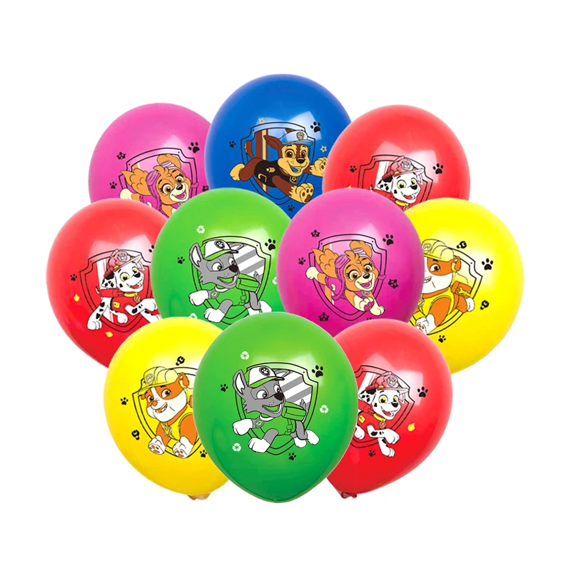 10Pcs Paw Patrol Latex Balloon Set Party Supplies Boy GirlBirthday Party Baby Shower Party Decorations Kid Toys Classic Toys