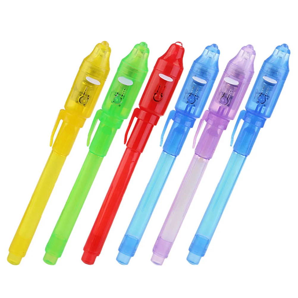 

6 Pcs Toy Pen Child Christmas Toys Secret Message Markers Plastic With Light