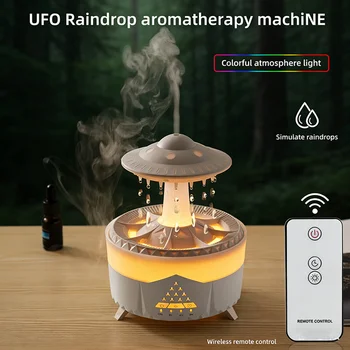 UFO Raindrop Humidifier Water Drop Air Humidifier USB Aromatherapy Essential Oils Aroma Air Diffuser Household Mist Maker Home D 1