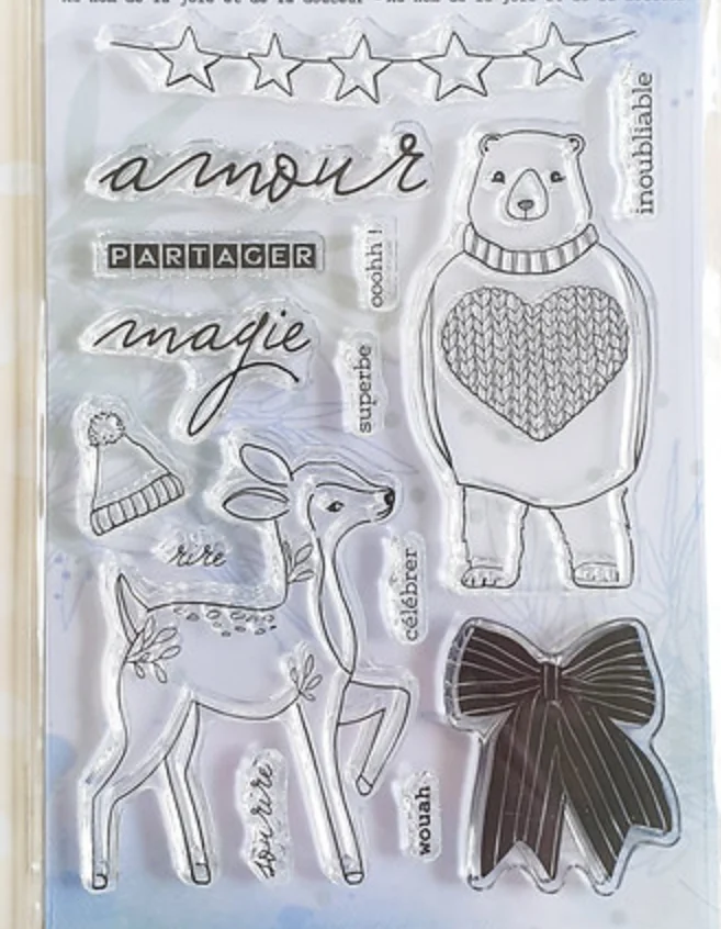 French Clear Stamp Mask Stencil Transparent Seal For DIY Scrapbooking/Card Making A5057 clear stamps clear rubber stamps
