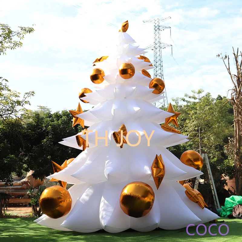 

free air ship to door, 20ft 6m Giant Christmas Inflatable Tree, white inflatable Christmas tree balloon for holiday decoration