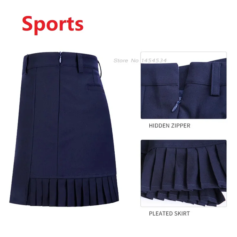 DALZH Sports Hip Safety Pants-skirt Slim Fit Lady Golf Tennis Pleats Skirt Dry Fit Sportswear Women Shorts Skirt Clothing