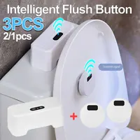 Touchless Toilet IR Sensing Toilet Flush 1800mAh Sensor Flush Button Intelligent Toilets Flushers for Bathroom On-Touch Switch 1