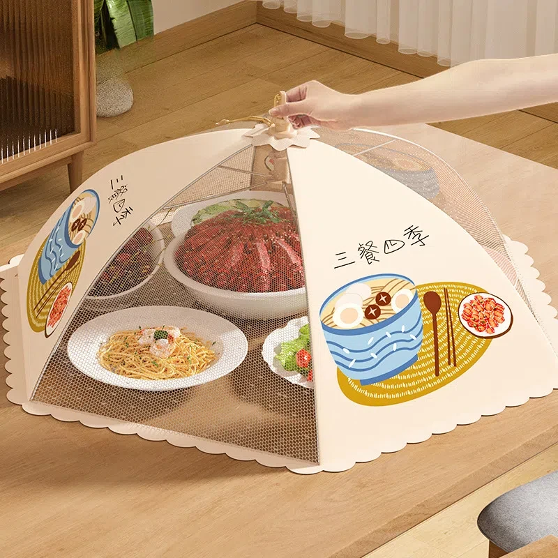 Anti-fly Cover Meals Covered Dish Cover Large Size Folding Table Dust Shield Cover Umbrella Cover Dish Meal Food Leftovers Cover