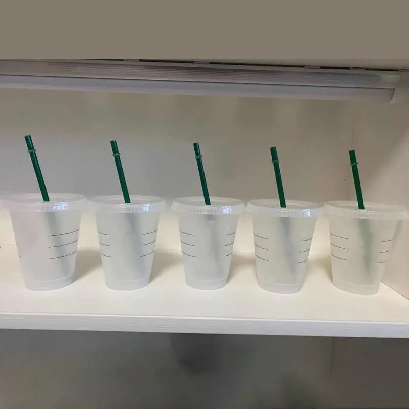 Description Picture 2 of item5pcs Wholesale Straw Cups Plastic Tumbler With Lid Straw Reusable Cups Summer Drinks Bottle Drinkware Mugs Coffee Milk Tea Cups