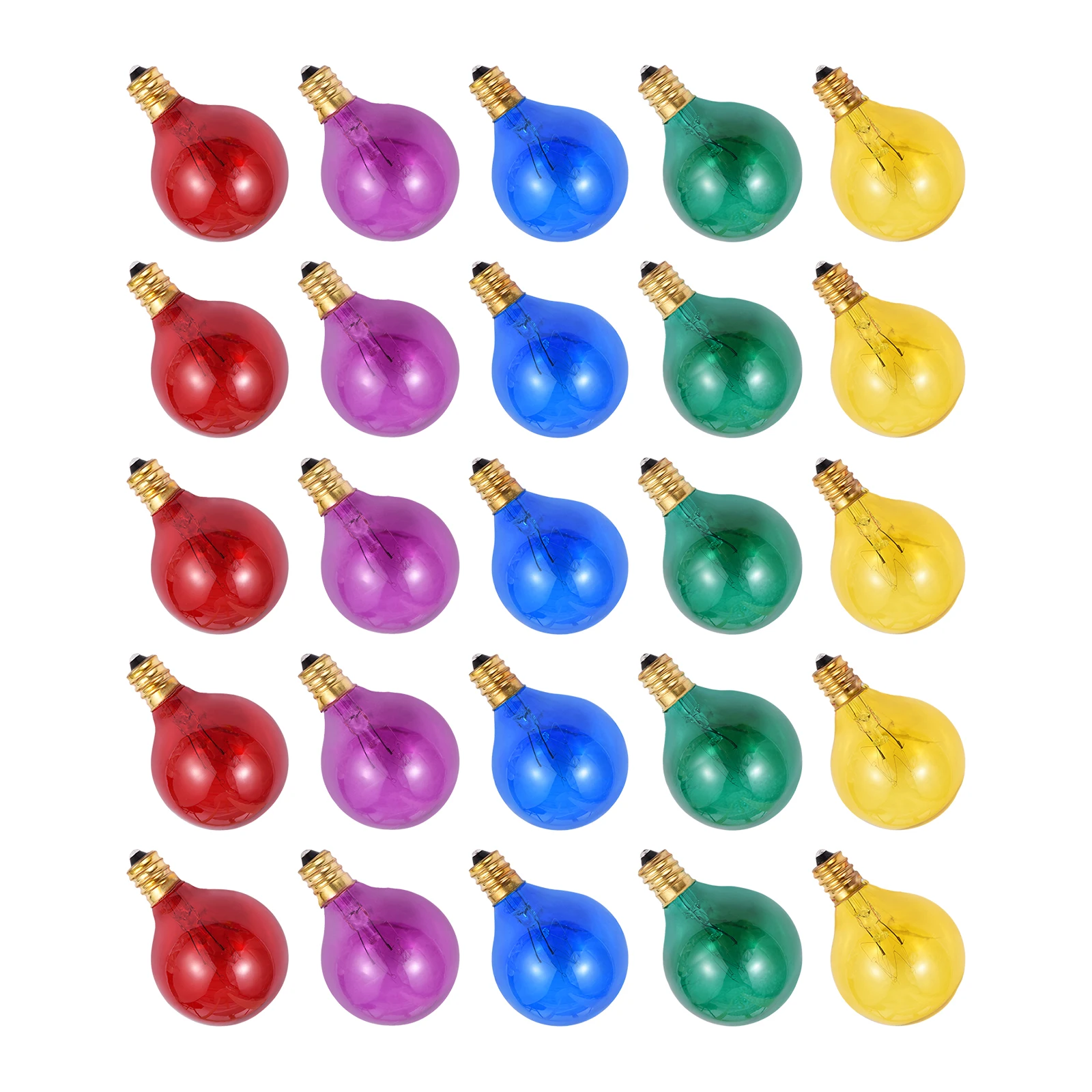 25PCSG40TungstenLightBulbReplacement5Colors7W220240VGlobe