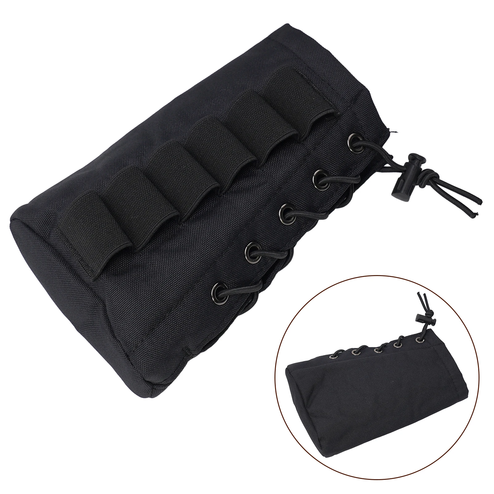 6 Rounds 18cm Cartridge Rifle Ammo Holder 12 20 Buttstock Bag For Hunting Outdoor Multifunctional Tacticals Rifle Stock Pack